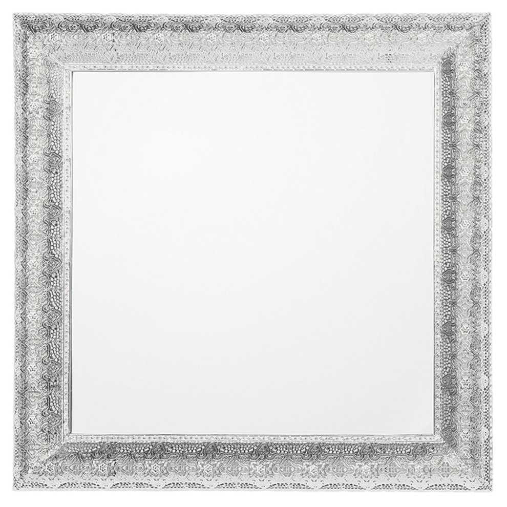 Beliani Wall Mirror Cavan 65 Cm 65 Cm Metal Silver