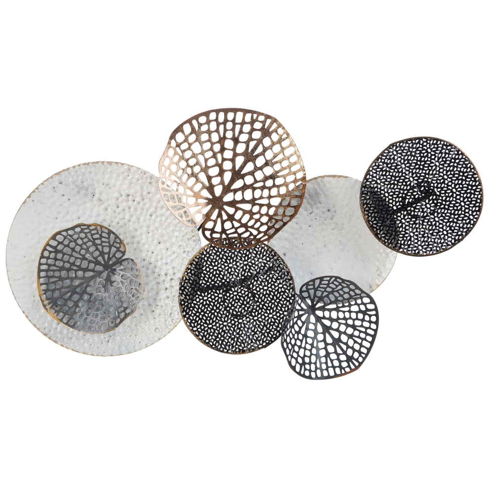 Beliani Wall Decor Rhodium Metal 40 Cm Multicolour