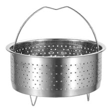 Dampfkorb aus Edelstahl für Reiskocher und Instant Pot mit Griff, Zubehör für Schnellkochtöpfe für Gemüse