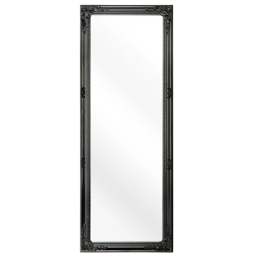 Beliani Wall Mirror Fougeres 50 Cm 130 Cm Black