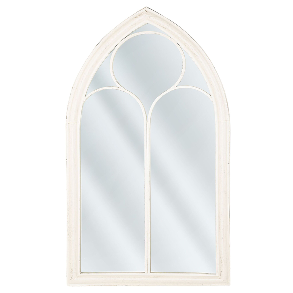 Beliani Wall Mirror Trelly 62 Cm 113 Cm Metal White