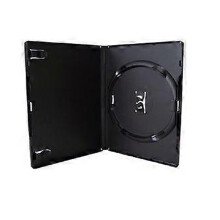 100 schwarze Einzelhüllen für DVDs, CDs und Blu-rays, Aufbewahrungshüllen für optische Datenträger (1 Disc), kompatibel mit Standard-Di