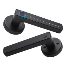 F6 Tuya Bluetooth-Türschloss mit Fingerabdrucksensor, elektronischem Tastenfeld, RFID-Schlüsseln, App-Steuerung, wasserdicht für Holztü