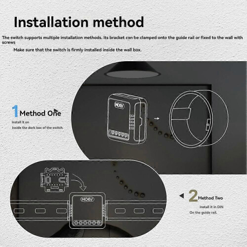 MOES Zigbee Smart Switch Module Voice Control with for Alexa/Google Home Timer Function 3 Switch 1