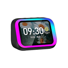Chytrý budík s Bluetooth reproduktorem, hlasovým asistentem s umělou inteligencí, velkým HD displejem, vlastním fotoalbumem
