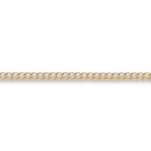 (20) Jewelco London Unisex Solid 9ct Yellow Gold Diamond Cut Curb 1.3mm Gauge Pendant Chain Necklace - JCN006B