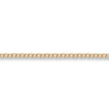 (20) Jewelco London Unisex Solid 9ct Yellow Gold Diamond Cut Curb 1.1mm Gauge Pendant Chain Necklace - JCN006A