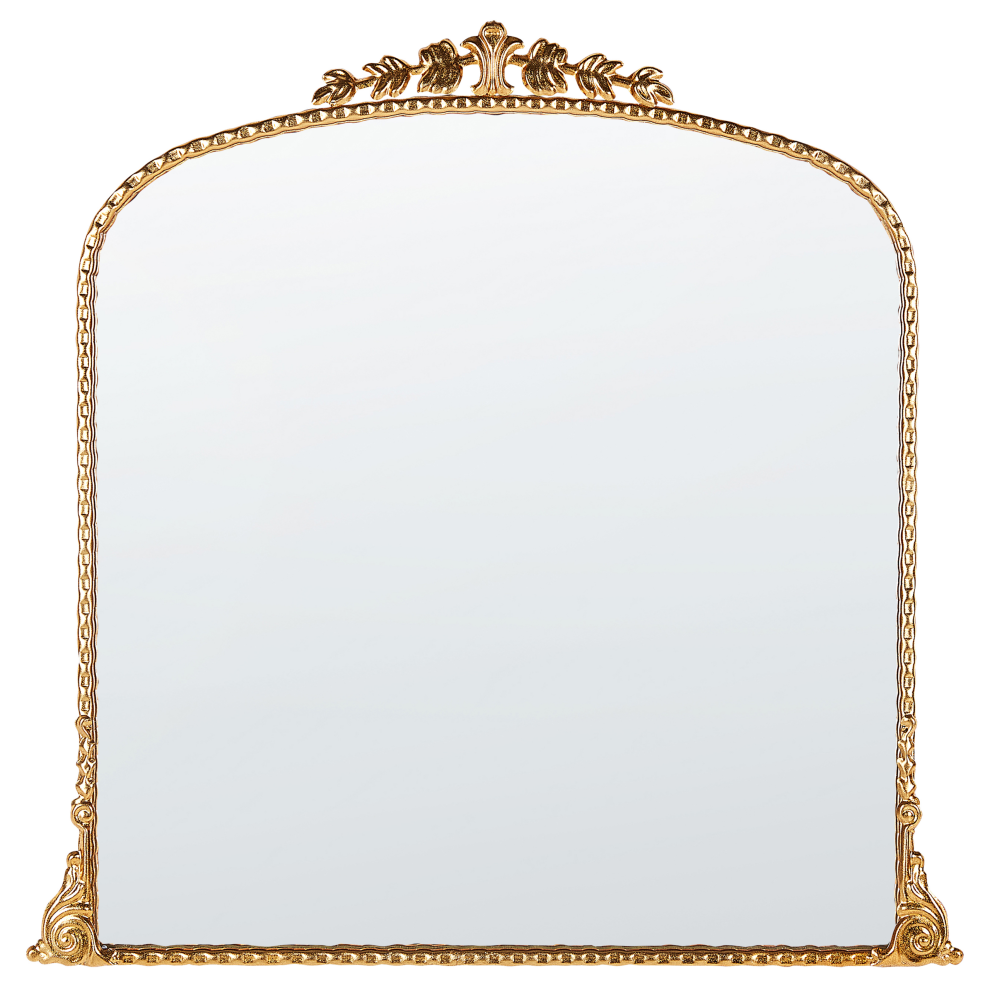Beliani Wall Mirror Livry 71 Cm 71 Cm Metal Gold