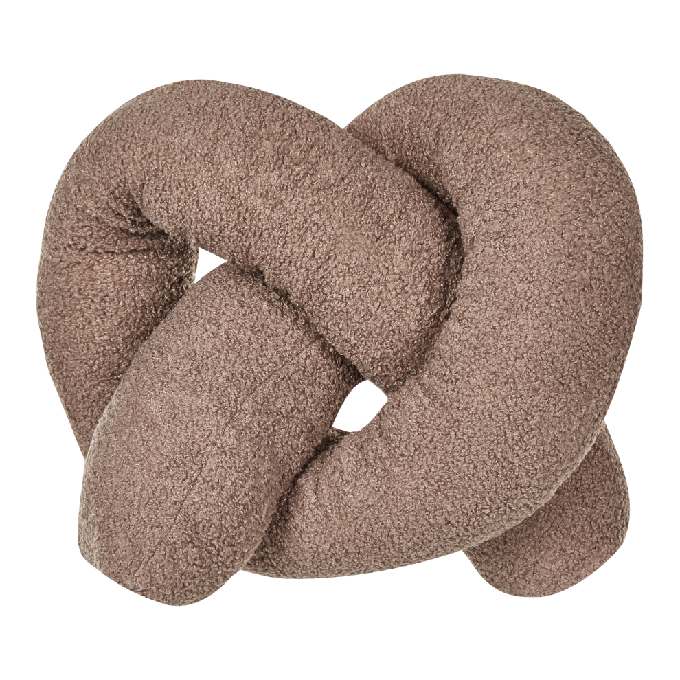 Beliani Throw Cushion Gladiolus Boucle 172 X 14 Cm Brown Solid