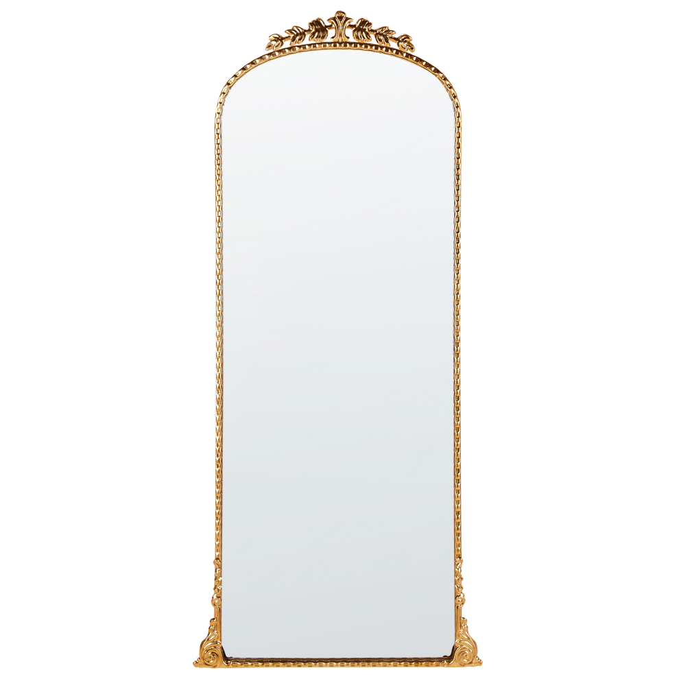 Beliani Wall Mirror Livry 51 Cm 114 Cm Metal Gold