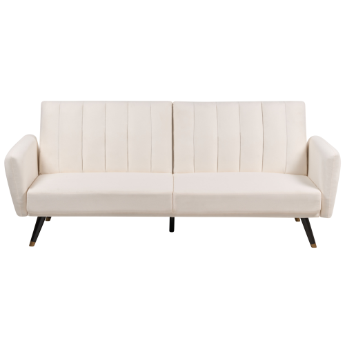 Beliani Sofa Bed 3 Seater VIMMERBY Fabric Light Beige