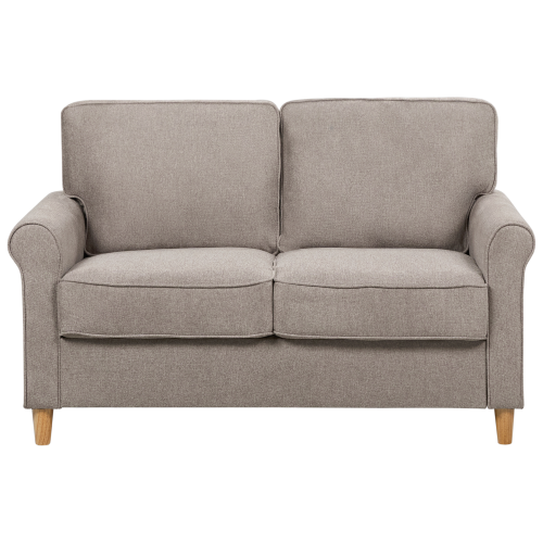 Beliani Sofa 2 Seater RONNEBY Fabric Light Brown