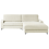 Beliani Corner Sofa 3 Seater MALOY Chenille Off-White Left Hand 1