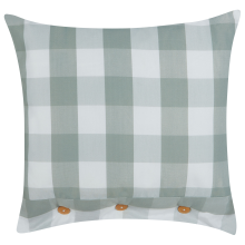 Throw Cushion TAMNINE 45 x 45 cm Mint Green Checked