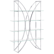 4 Tier Shelving Unit HOLLOW Metal 175 cm Silver