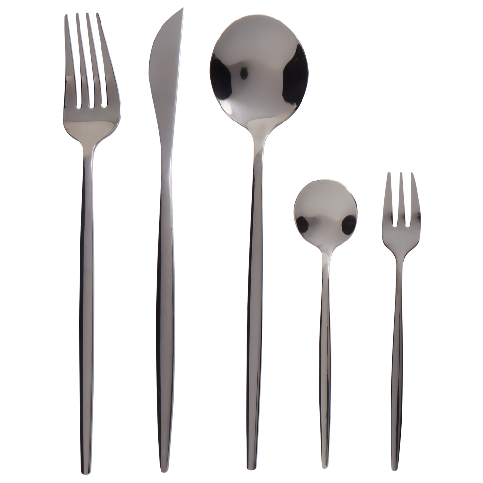 Beliani 30 Piece Cutlery Set Rigatoni Black