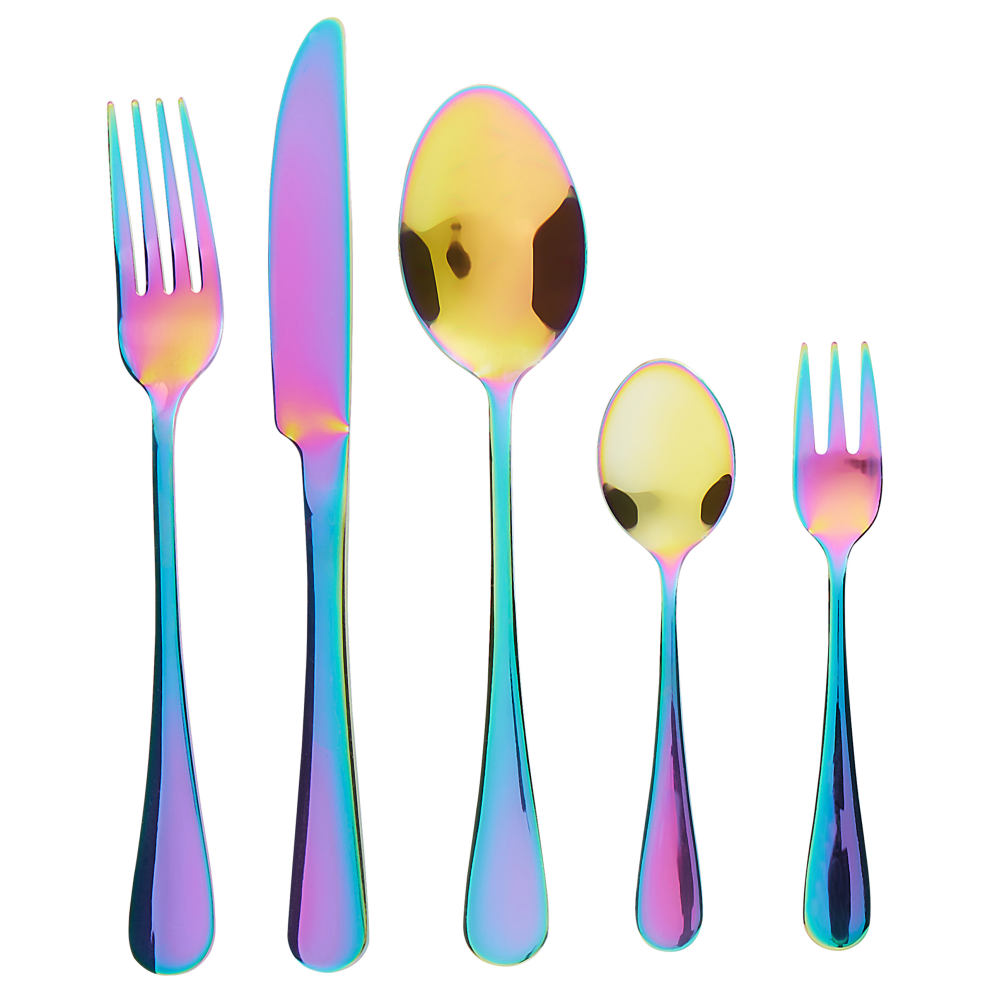 Beliani 30 Piece Cutlery Set Fusilli Multicolour
