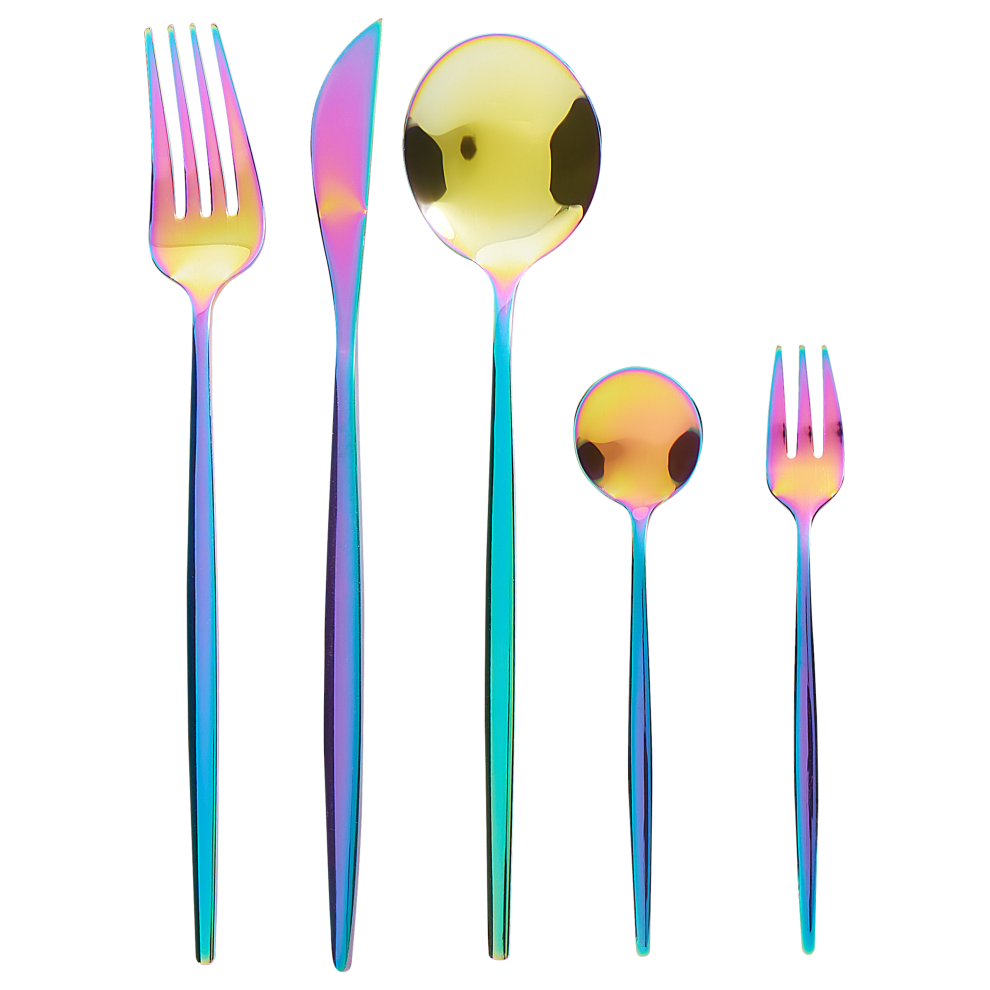 Beliani 30 Piece Cutlery Set Rigatoni Multicolour