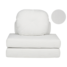 Single Sofa Bed OLDEN Corduroy Off-White