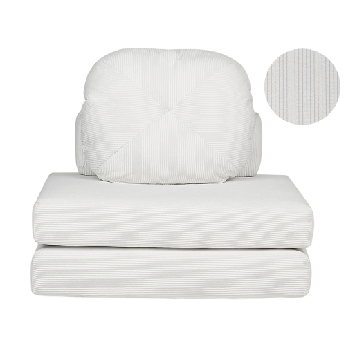 Beliani Single Sofa Bed OLDEN Corduroy Off-White