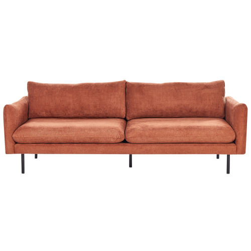 Beliani Sofa 3 Seater VINTERBRO Chenille Golden Brown