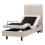 Beliani Adjustable Bed Fabric CASTELLAN 80 x 200 cm (EU Small Single) Light Beige 1