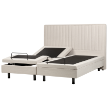 Adjustable Bed Fabric CASTELLAN 180 x 200 cm (EU Super King) Light Beige