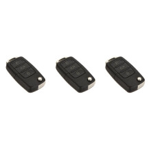 3X 3 Button Replacement Keyless Entry Remote Car Flip Key Shell Fob Case for Beetle
