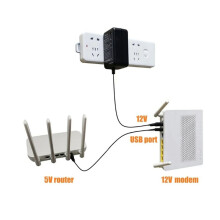 2X 5V 9V 12V 18.5Wh 5000mAh UPS Backup Power Supply Adapter 5.5x2.1mm Output for Wireless Router Modem CCTV EU Plug