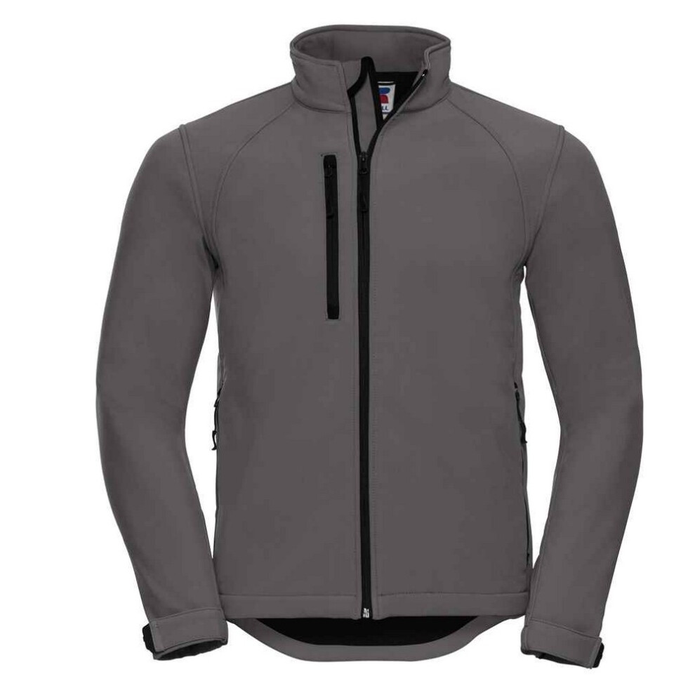 Russell (4Xl, Titanium) Mens Plain Soft Shell Jacket