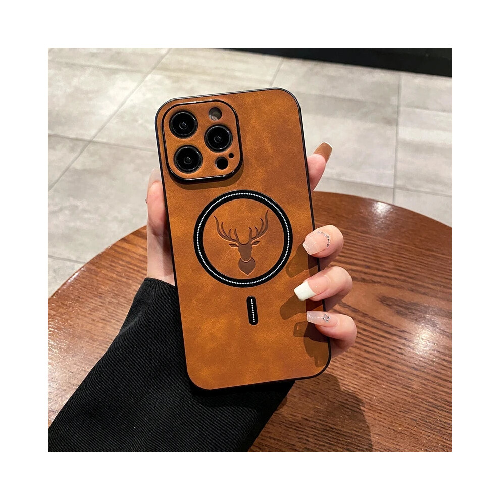 Photos - Case  Magsafe Wireless Charge Phone  For iPhone 16 15 14 13 12 Pro Max(Orange, For iPhone 15Pro Max)