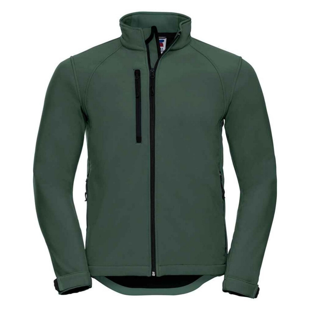 Russell (Xl, Bottle) Mens Plain Soft Shell Jacket