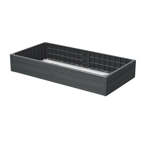 Prosperplast Prosperplast - Gartenbett - 149cm - Anthrazit - Woody-Basis