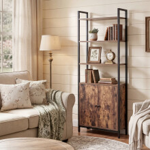 Levede Bookshelf 6 Tier Adjustable Display Shelf
90kg Living Room Walnut Colour