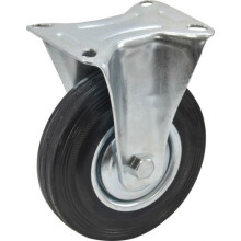 Vrachtwagenbanden - AWTools - AW23307 - Vaste wiel - Zwart rubber - 200mm