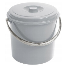Curver emmer, met deksel, comfortabele handgreep, 12L, grijs, 241750
