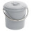 Curver Curver Eimer, mit Deckel, bequemer Griff, 12L, grau, 241750 1
