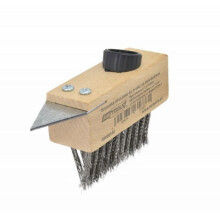 Vassoura exterior - vassoura de cantoneiro Awtools - AW00145 - ESCOVA METÁLICA AW PARA PAVIMENTAÇÃO COM RASPADOR N/O