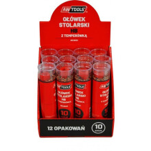 Markering - Awtools potlood - AW29600 - HOUTBEWERKER POTLOOD AW HB ROOD, TUBE VAN 10 STUKS