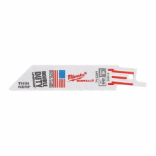 Lâmina de serra sabre com dente fino em metal - 100 mm x 24 Tpi - 5 peças - MILWAUKEE - 48475185