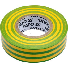 Cinta aislante - YATO - YT-81655 - 19 mm x 20 m - Espesor 0,13 mm - Resistencia dieléctrica >40 kV/mm