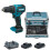 Makita Perceuse-visseuse percussion - MAKITA - DHP490WVX7 - 18V - 2x2Ah - Coffret 70 pcs 2