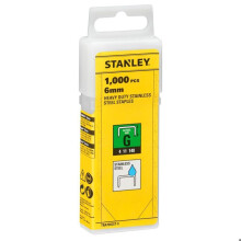 Grapas de acero inoxidable - Stanley - 6 mm - 1000 pcs - Resistente a la corrosión - Compatibles con herramientas Stanley