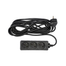 Prolunga elettrica - VOREL - 3 prese - Con messa a terra - Cavo 5 m