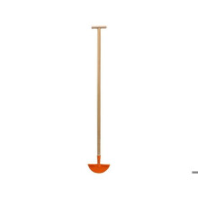 Grasmaaier mes - FLO - 130 cm - Werkbreedte 200 mm - Staal - Houten handvat - Halve maan vorm - Type handvat T