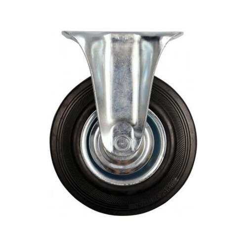 ROUE FIXE VOREL AVEC CAOUTCHOUC NOIR 160 mm 87305