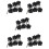 30 Pcs M6 x 50 mm Locking Star-Shaped Plastic  Male Thread Knob Grip 1