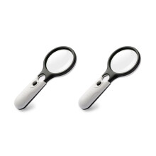 2pcs 3 LED Light 45X Handheld Magnifier Reading Magnifying Glass Lens Jewelry Loupe