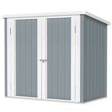 Abri de jardin - HELLOSHOP26 - 147x86x134 cm - Double porte verrouillable - Toit incliné - Châssis acier galvanisé
