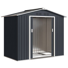 Abri de jardin - HELLOSHOP26 - 213x130x185 cm - Porte coulissante - Acier galvanisé - Toit fibre de verre